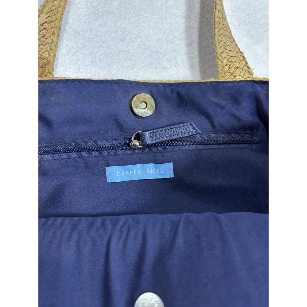 Draper James Straw/Beach/Shoulder Bag/Tote Removeable Magnolia Print Scarf Coast - Picture 9 of 9